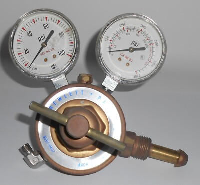 #ad Hewlett Packard 8507 0407 Heavy Duty Pressure Regulator w Gauges HP 3000 psi 100 $44.98