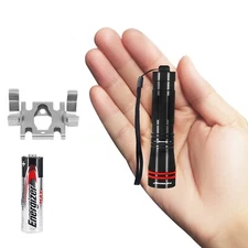 D2A Diving Flashlight Mini Scuba Dive Headlamp Underwater 100M Backup (Black)