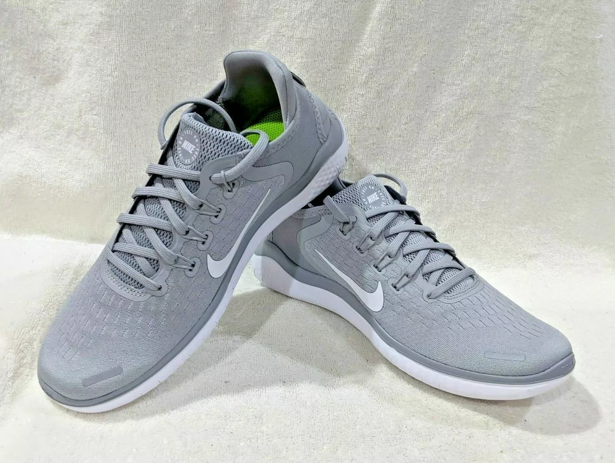 Nike Men s Free RN 2018 Wolf Grey White Running Shoes Size 10