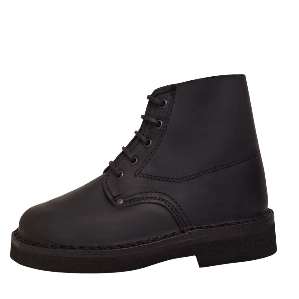 Scarpone scarponi uomo nero da lavoro in pelle vacchetta cuoio campagna montagna