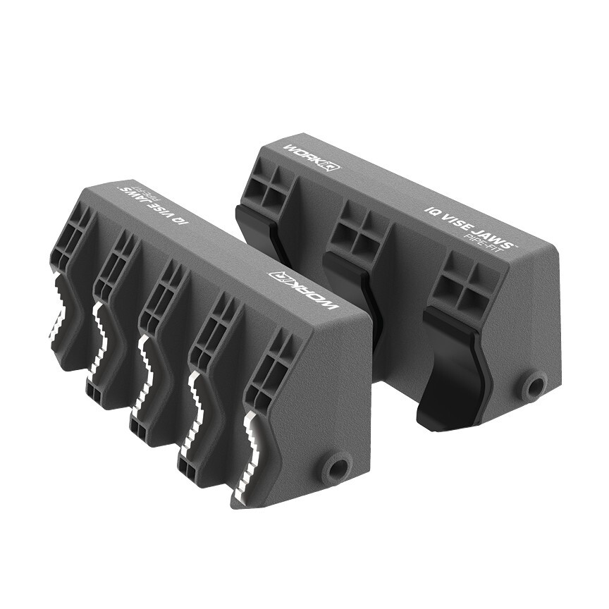Upgraded IQ Vise Pipe-Fit Jaws for Securing PVC Cast Iron Pipes or Tubes