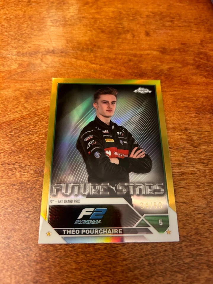 Formula 1 Topps chrome 2023 Theo Pourchaire gold #78, /50 - Image 3 of 3