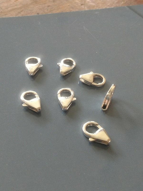 Sterling Silver 10 MM Cone Shape Clasps Heavy Quality Clasps 50 pcs !!