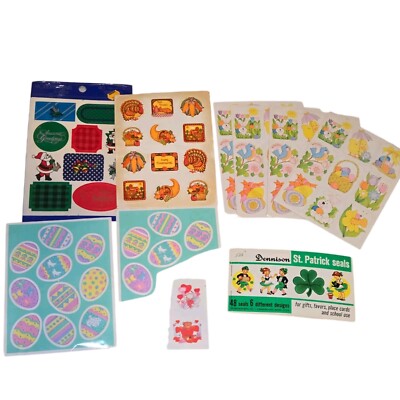 135 Vintage Various Holiday Christmas Easter St Patricks Scrapbooking Stickers 