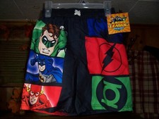 BATMAN ROBBIN BOYS SWIMMING TRUNKS SHORTS SIZE XS 4-5 ELASTIC WAIST VACATION NEW
