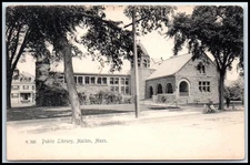 Postcard Public Library, Malden, Mass   Y94