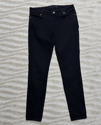 Michael Kors Izzy Skinny Black Mid Rise Stretch Jeans Size 6