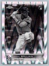 2022 Topps Chrome Vidal Brujan #134 Black & White RayWave Refractor (RC) TB Rays