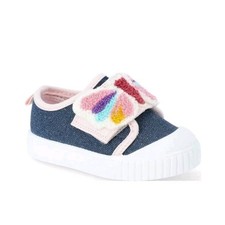 Wonder Nation SZ 5 Baby Girls Two Strap Bump Toe Sneakers, NEW With Tags