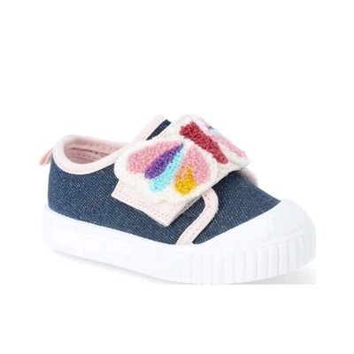 Wonder Nation SZ 3 Baby  Girls Two Strap Bump Toe Sneakers, NEW With Tags 