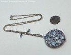 925 Sterling Silver Faux Stone Cystal Pendant Necklace, 16.9g — photo 2