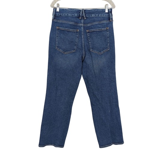 Good American Women’s 12 31 Med blue denim Jeans High Rise Straight Leg Stretch - Picture 2 of 14