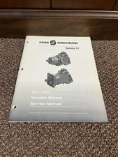 Genuine Sauer Sundstrand Series 51 Bent Axis Variable Motors Shop Service Manual