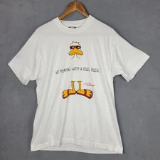 VTG Screen Stars Best T-Shirt Mens XL White Cotton Not Playing With A Full Duck