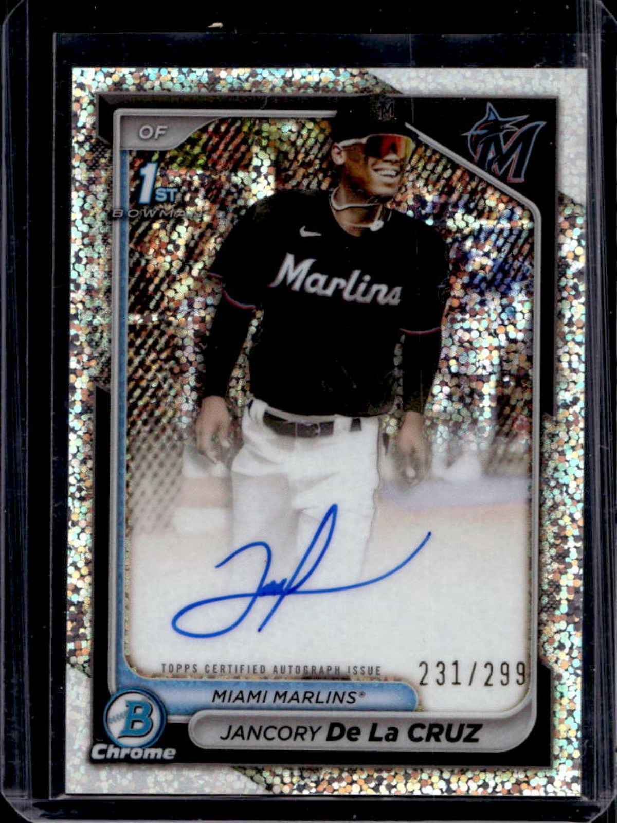 2024 Bowman Chrome Jancory De La Cruz Auto Speckle Refractor 1st #231/299