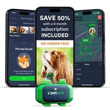 GPS Pet Tracker for Dogs - Dog Tracker Fits on Your Pets Collar, Waterproof, ...