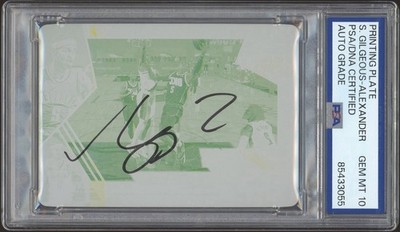 2020-21 Panini Mosaic #15 Shai Gilgeous-Alexander Yellow Plate 1/1 PSA AUTO 10