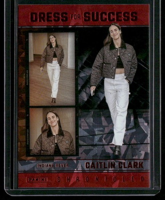 #ad 2025 Panini Cailtlin Clark Chronicled #69 Dress For Success Cracked Ice $6.99