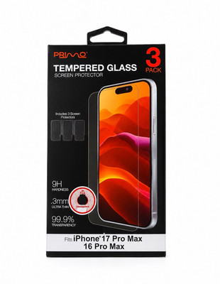 PRIMO 3-Pack Tempered Glass 9H Ultra Slim Clear Screen Protector iPhone 17/16