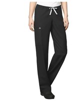 WonderWink WonderWork Drawstring Cargo Unisex Scrub Pants 500 -BLACK -Small