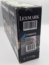 Image of Genuine Lexmark C746A1CG Cyan Toner Cartridge C746 C748 Sealed VAT Inc