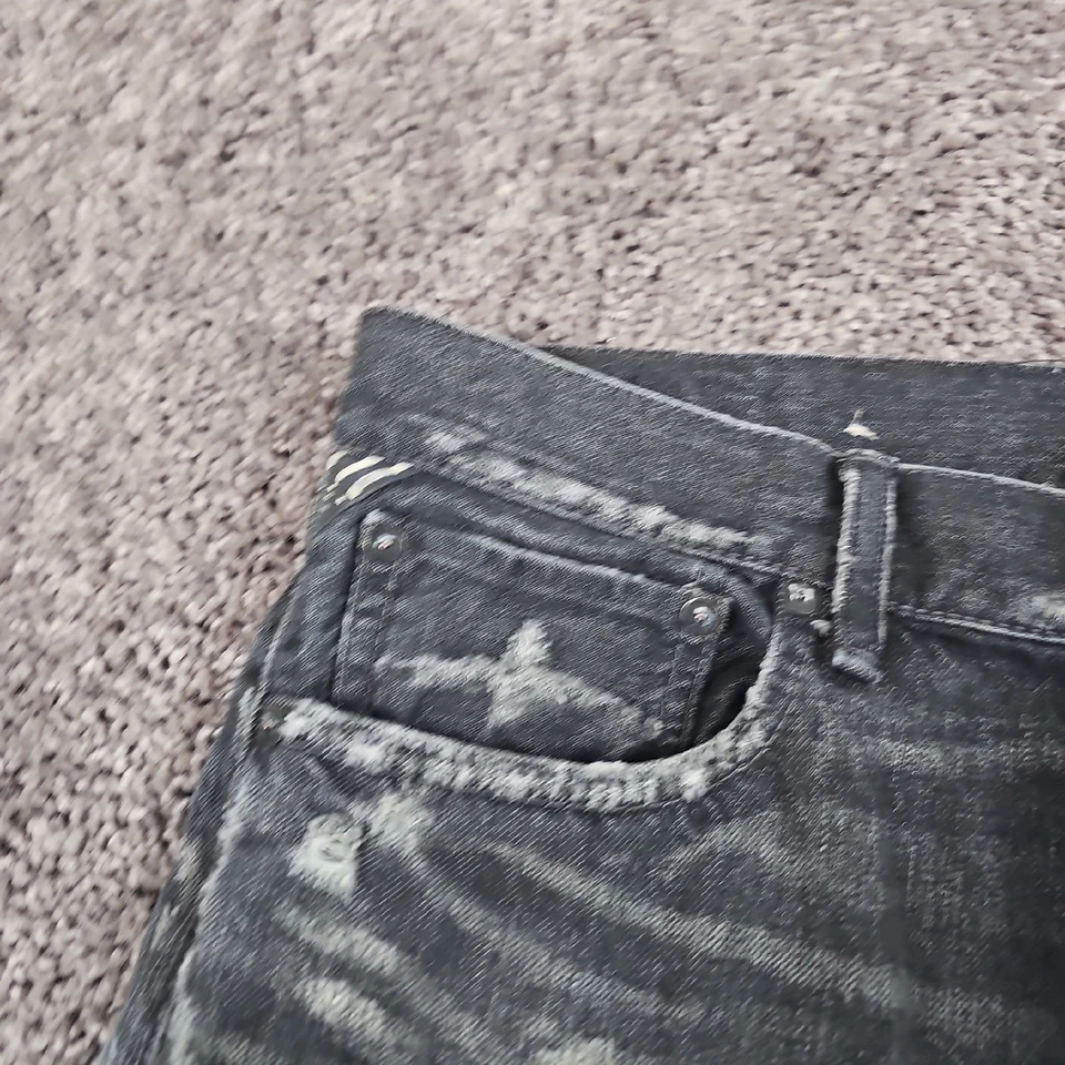 Denim Supply Jeans Mens 36 Black Prospect Slim Ripped Stretch Ralph Lauren - Image 4 of 4