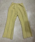 Yellow Linen Wide Leg Lined Pants Size Medium — photo 1