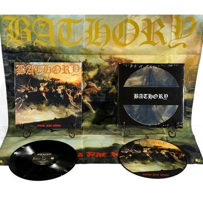 BATHORY Blood Fire Death LP Black Vinyl + Picture Disc + Poster Flag