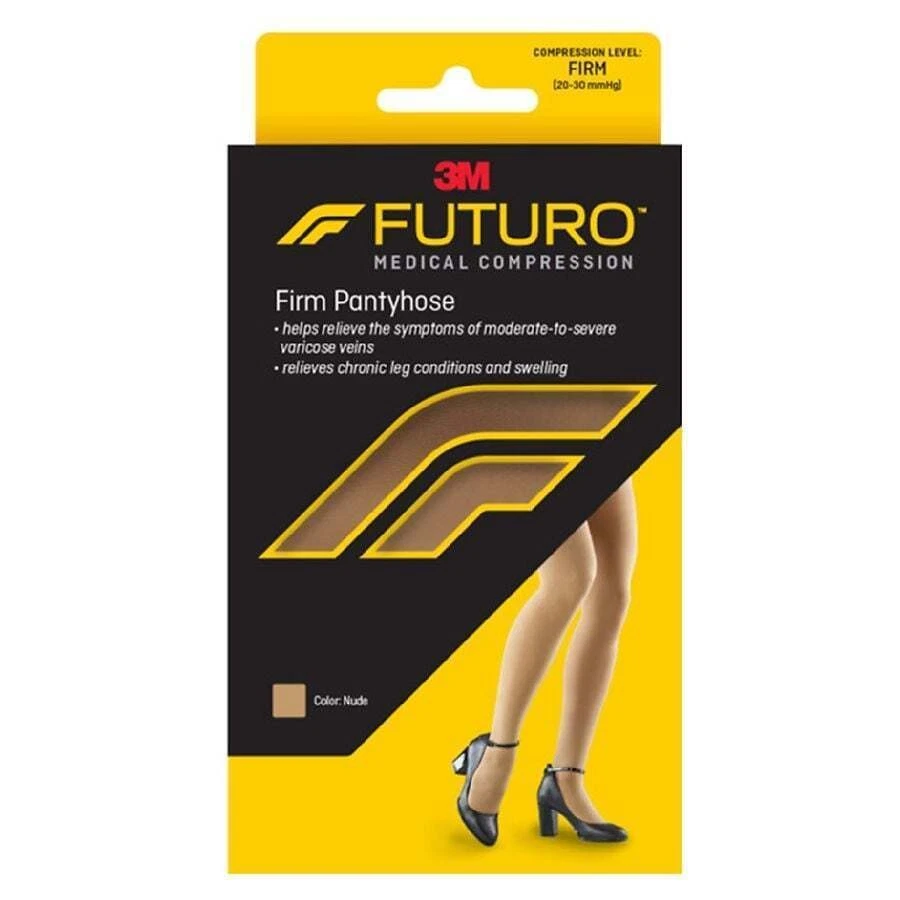 Futuro Beyond Support Pantyhose Medium Compression Nude Ideal Firm Brief Cut 1ct - Image 2 of 4
