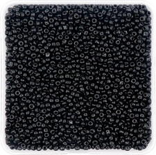 4Mm Seed Beads Opaque Black about 1600Pcs/150Grams 6/0 Small Craft Beads for DIY