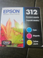Genuine Epson 312 Standard Capacity Ink Cartridges 3 Color C/M/Y 10/2028 NEW