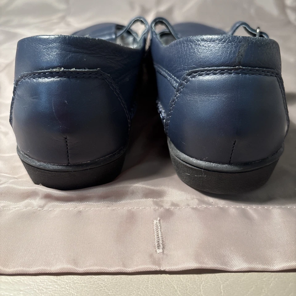 Zapato plano para caminar PROPET para mujer CAFE WALKER azul marino correa en T EE. UU. 8W W3205 Foto 4 de 4