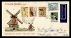 DR WHO 1961 NETHERLANDS FDC SUMMER BIRD SEMI POST COMBO R56151