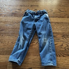 Oshkosh Jeans Carpenter Sz 4 Boy Blue Vintage Adjustable Wide Leg Made In Jeans
