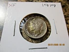 1919 MERCURY SILVER DIME XF     MM