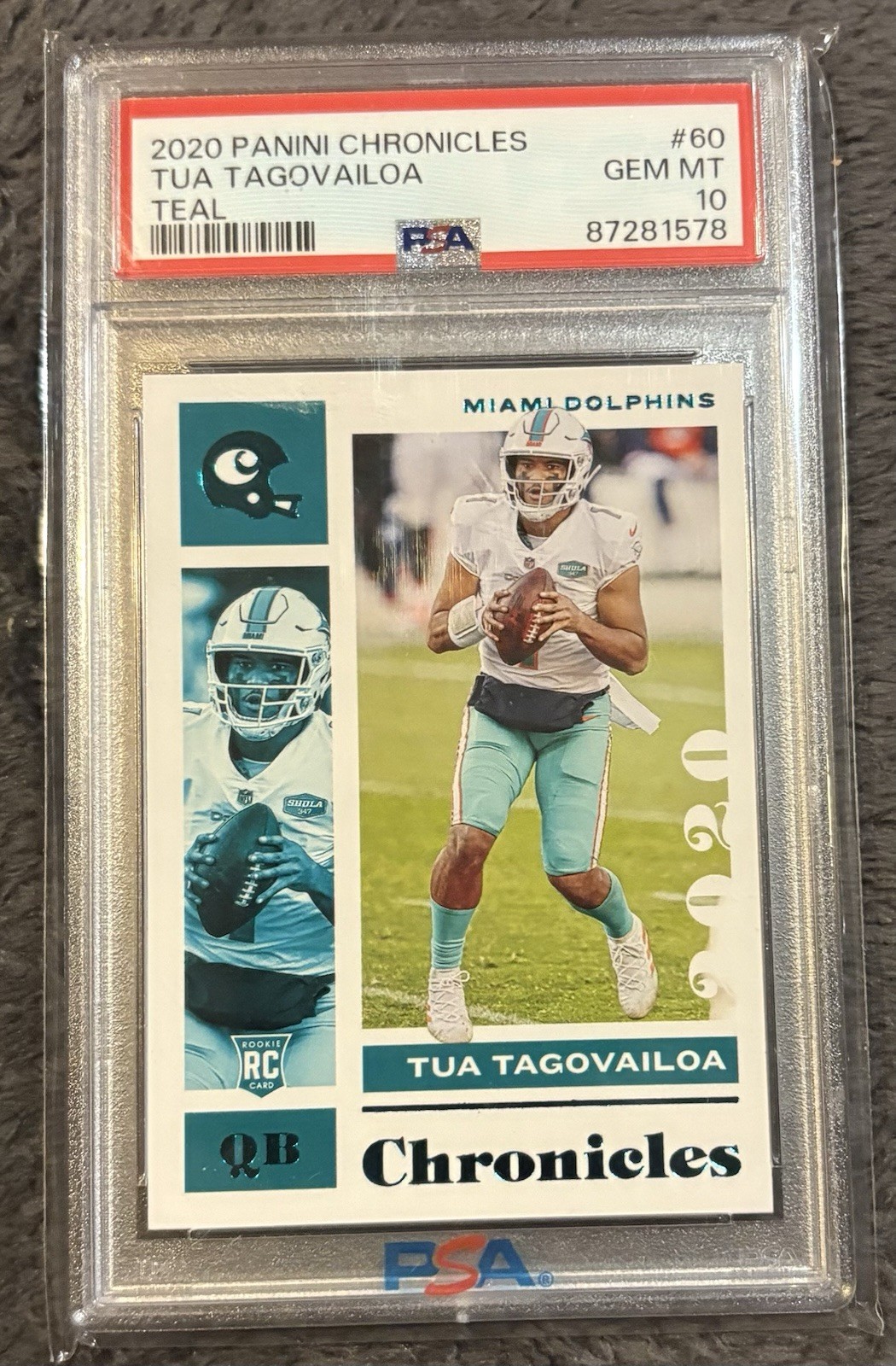 PSA 10 Teal Color Match POP 12! 2020 Panini Chronicles Tua Tagovailoa Rookie RC