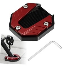 Motorcycle Kickstand Pad, Motorcycle Stand Pad, Aluminum Alloy Side Stand Red