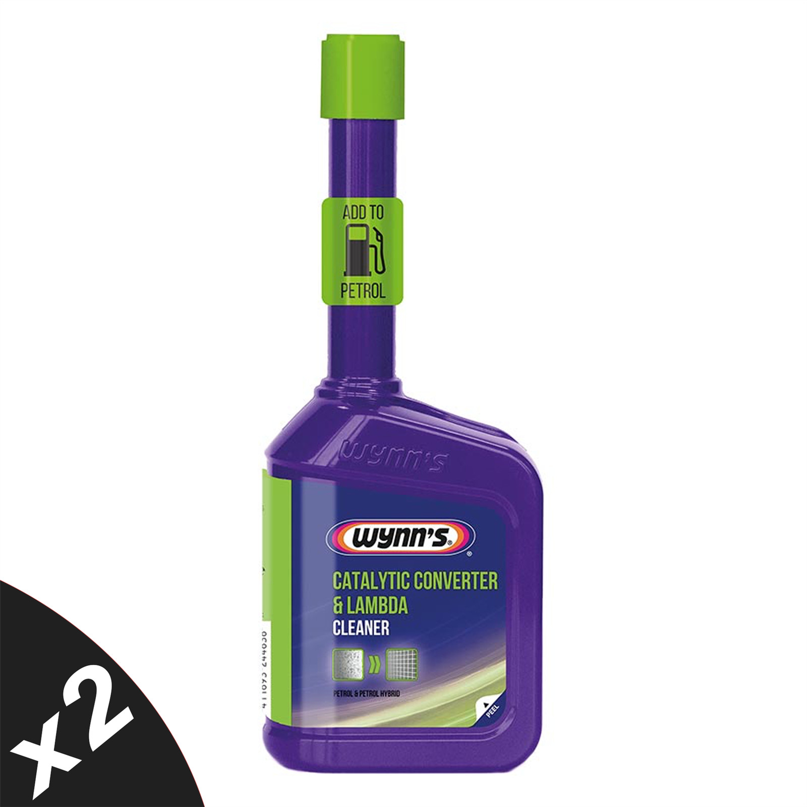 Wynns Catalytic Converter & Lambda Cleaner Oxygen Sensor Petrol & Hybrid 2x325ml