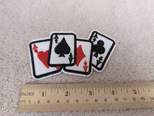 Four Ace Playing Cards Patch Embroidered Iron...