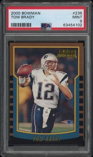 2000 Bowman TOM BRADY #236 Rookie Card RC PSA 9 Mint