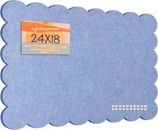 Scalloped Bulletin Board, 24 X 18 Inches Felt Pin Board - Decorative Cork Altern