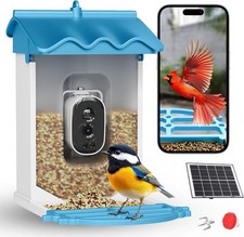 Smart Bird Feeder 4K Camera Solar AI Recognition Night Vision App Alert