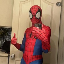 Ultimate Spider-Man Jumpsuit Cosplay Costume Spiderman Bodysuit With Faceshell