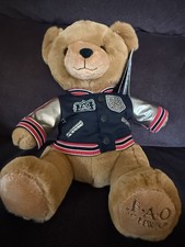 FAO Schwarz Teddy Bear Plush 12" With Macy's Jacket  Tags New