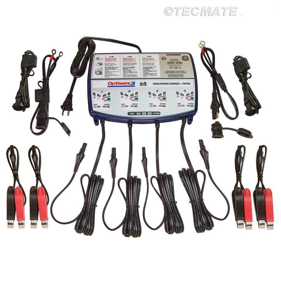OptiMate 3 TM454 chargeur multiple pour l'hivernage de moto et quad