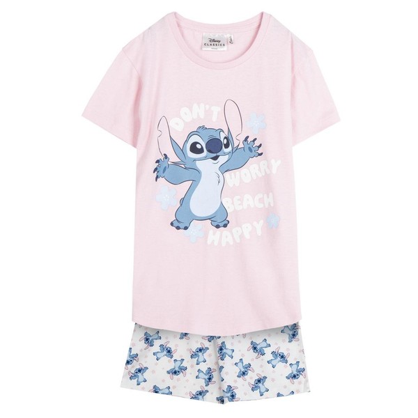 Kurzarm-Pyjama Single-Jersey-Stich Rosa - 12 Jahre | Weiblich Cerdà-image