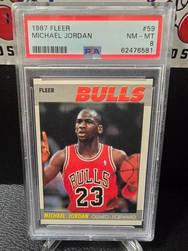 1987 Fleer MICHAEL JORDAN #59 PSA 8