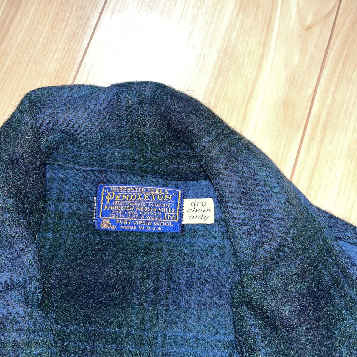 Pendleton Wool Jacket M Check Pattern Vintage Use… - image 9