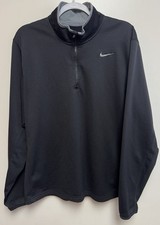 Nike Therma-Fit Black 1/4 Zip Long Sleeve Pullover Shirt, Men  s XL