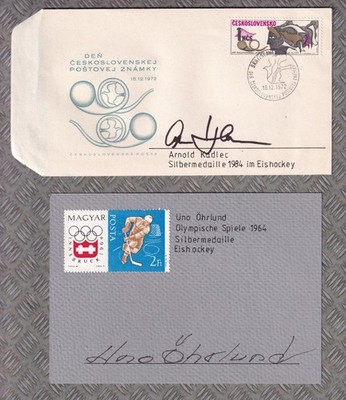 Eishockey   ... 10 Olympische Medaillengewinner  ... Konvolut - Sammlung